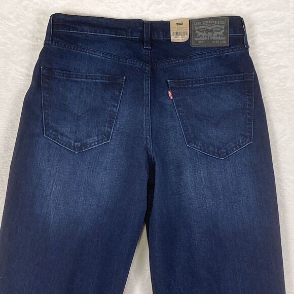 Levis 550 Relaxed Stretch Jeans Mens 33x36 Baggy Whiskered Faded Western Skater - Picture 6 of 14